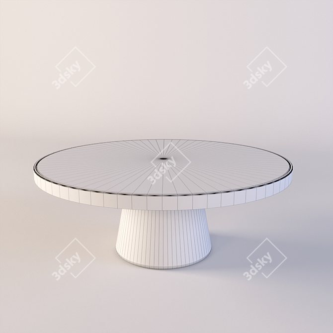 Sleek Tinted Glass Coffee Table 3D model image 3