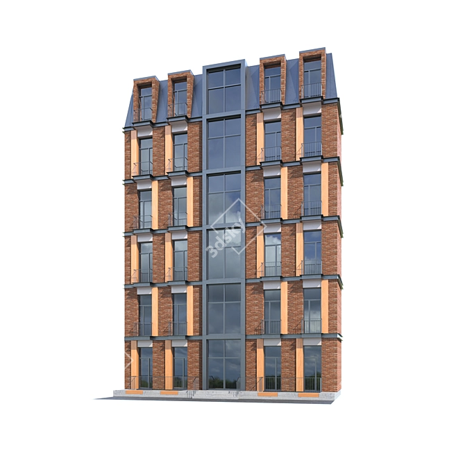 Modern Facade: Sleek Design for Contemporary Building 3D model image 1