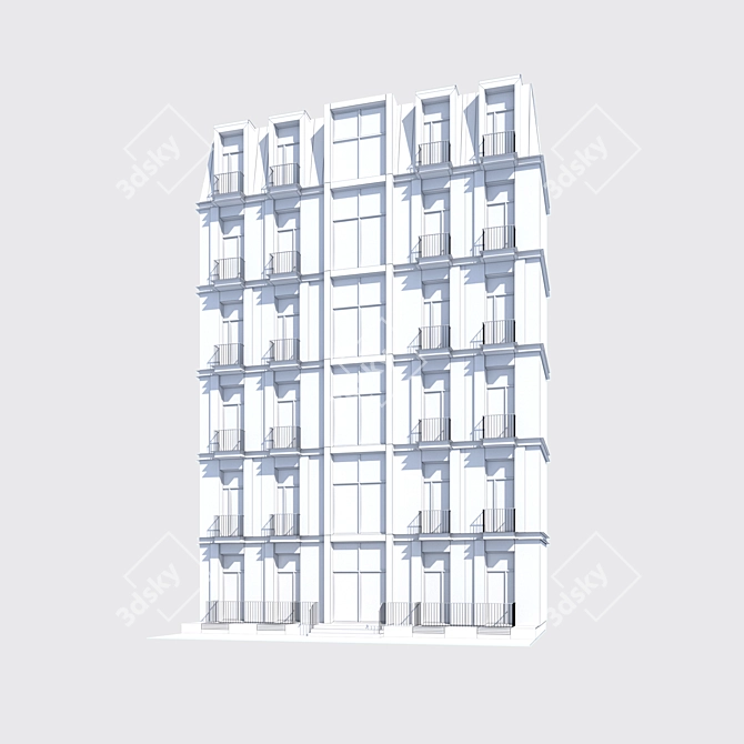 Modern Facade: Sleek Design for Contemporary Building 3D model image 3