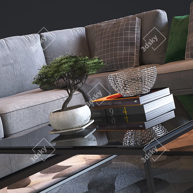 Flexteam Extra - Norman: Classic-Modern Sofa 3D model image 2