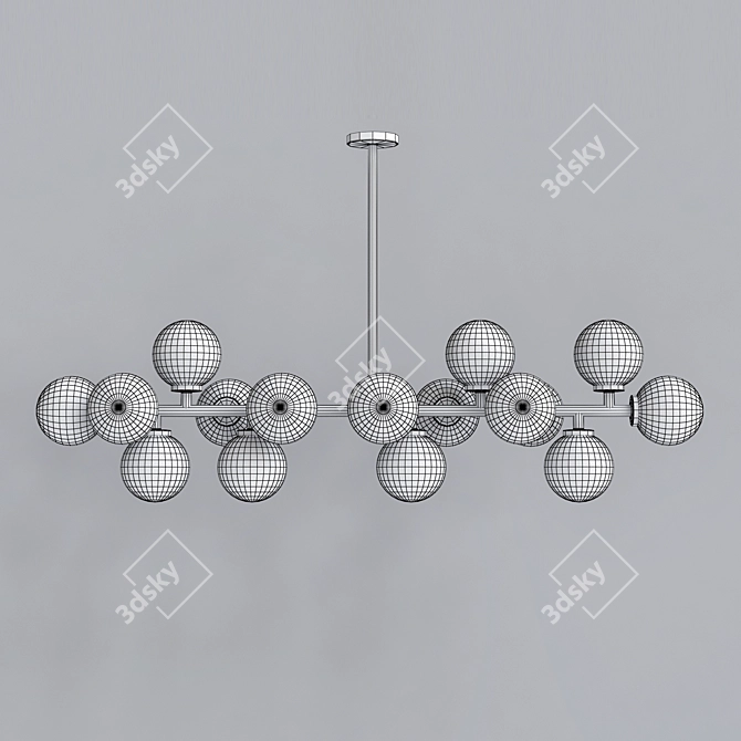 Modern LED Chandelier Light 3D model image 3