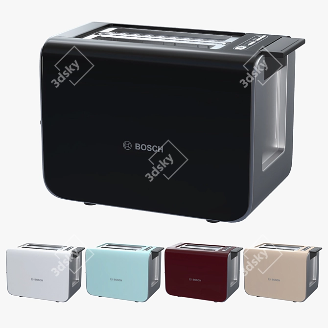 Sleek BOSCH Toaster: Styline Elegance 3D model image 1