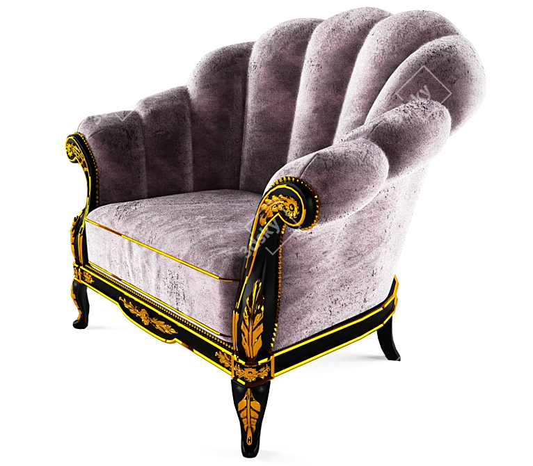 Elegant Millimeters Armchair 3D model image 3