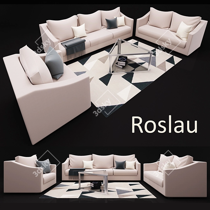 Roslau Collection: Stylish and Comfortable Furniture 3D model image 1