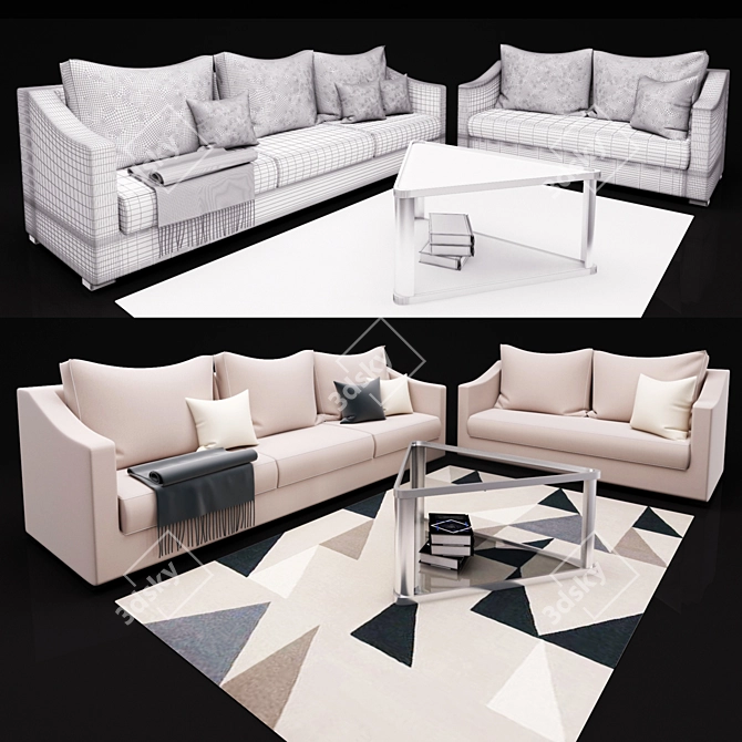 Roslau Collection: Stylish and Comfortable Furniture 3D model image 2