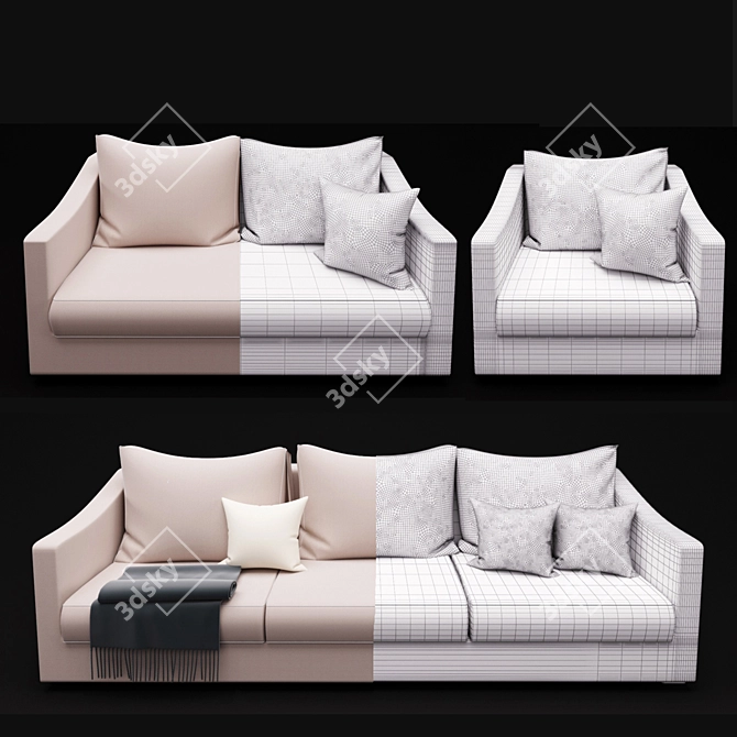 Roslau Collection: Stylish and Comfortable Furniture 3D model image 3