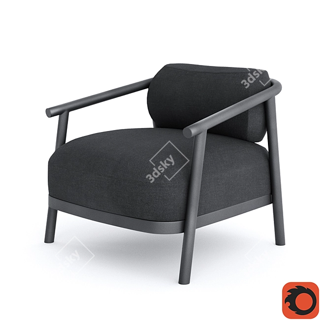 Modern BB3 Armchair by Slava Balbek - Stylish Comfort for Your Space 3D model image 1