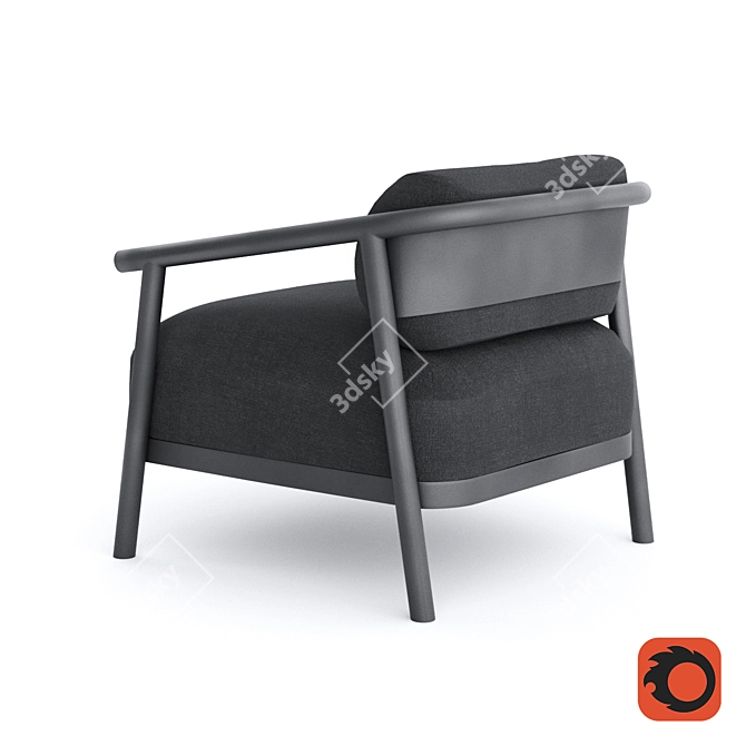 Modern BB3 Armchair by Slava Balbek - Stylish Comfort for Your Space 3D model image 2