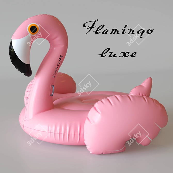 Flamingo Luxe Inflatable Float 3D model image 1