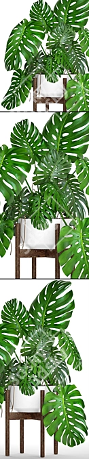 Title: Tropical Monstera Leaf Print 3D model image 2