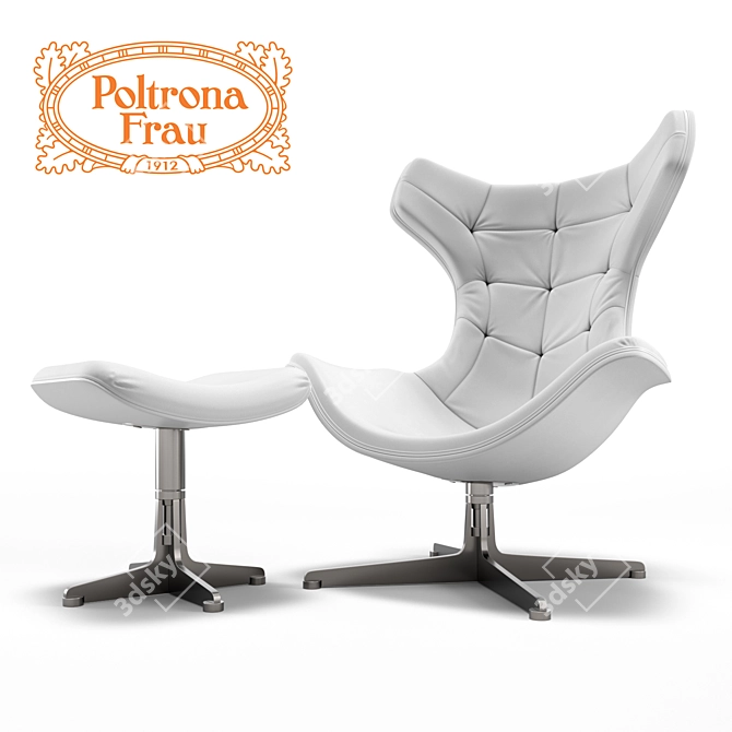 Elegant Regina II Armchair 3D model image 1