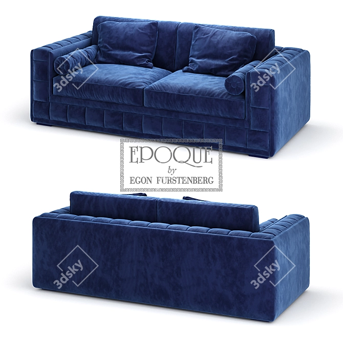 Elegant Epoque Glamor Sofa 3D model image 2