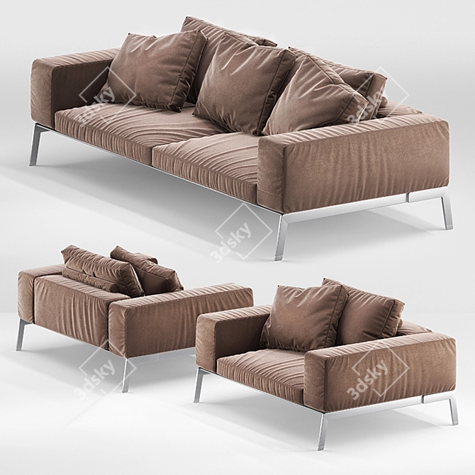 Versatile Flexform Furniture Collection 3D model image 2