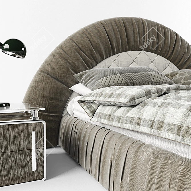 Sleek King-Size Modern Bed 3D model image 2
