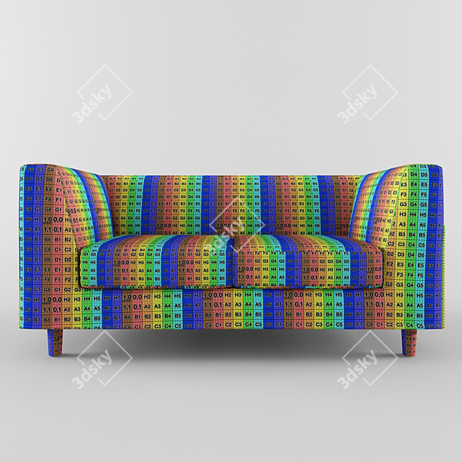 Modern Mesh Rubik Sofa 3D model image 2