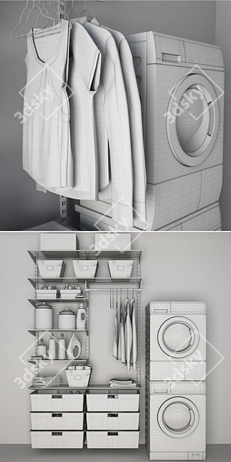 ELECTROLUX Laundry: Washing & Drying Machine Combo 3D model image 3