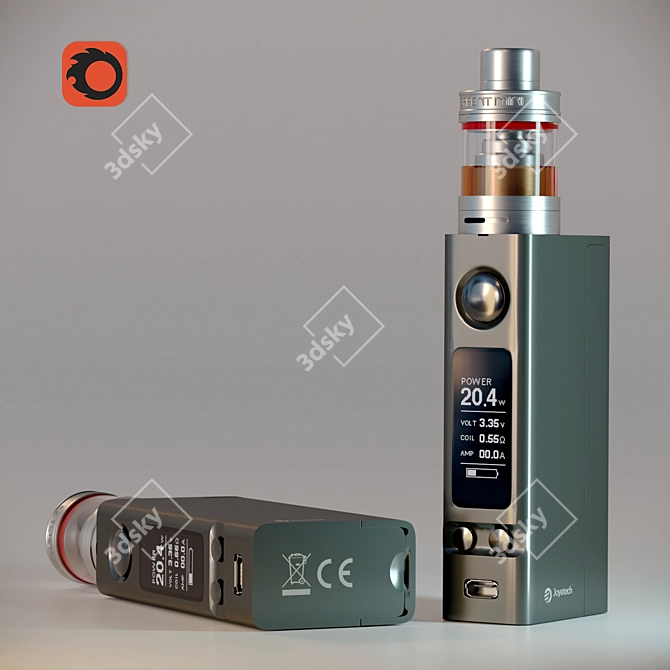 Joytech eVic VTwo Mini: Powerful & Sleek Electronic Cigarette 3D model image 2