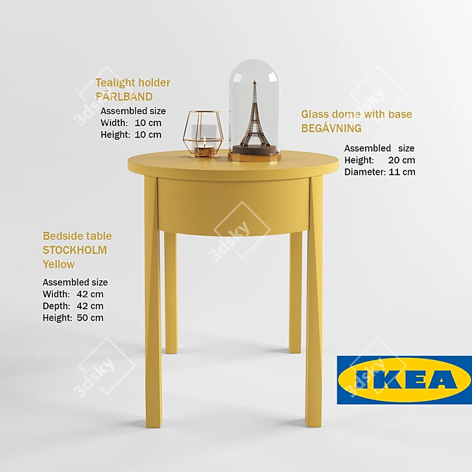 Stylish IKEA Decor Set 3D model image 1