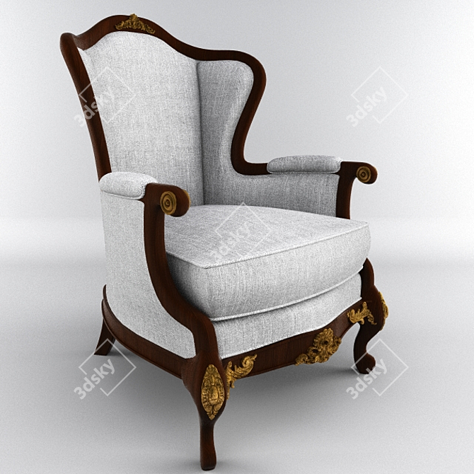 Vintage Classic Armchair 3D model image 1