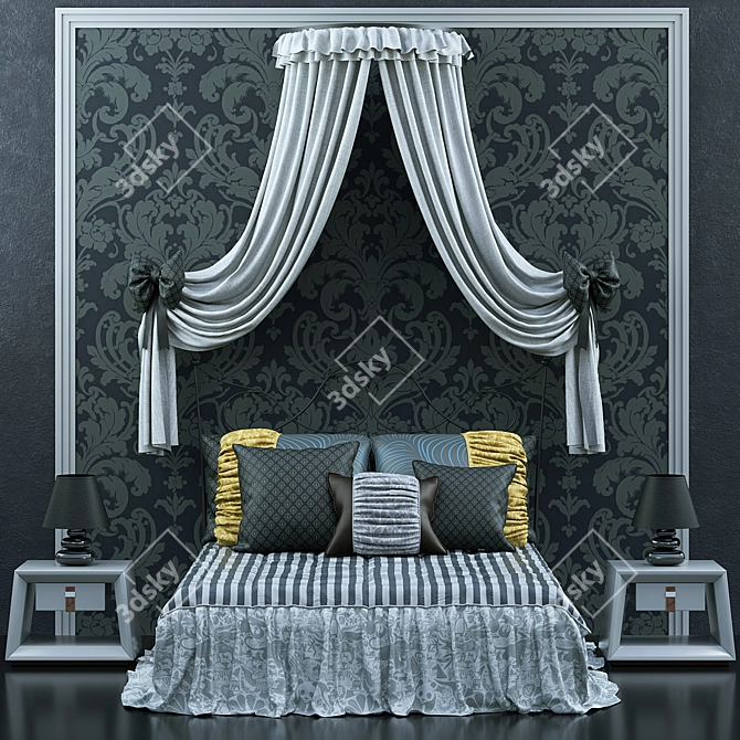 Elegant Dreamland Melville Bed 3D model image 1