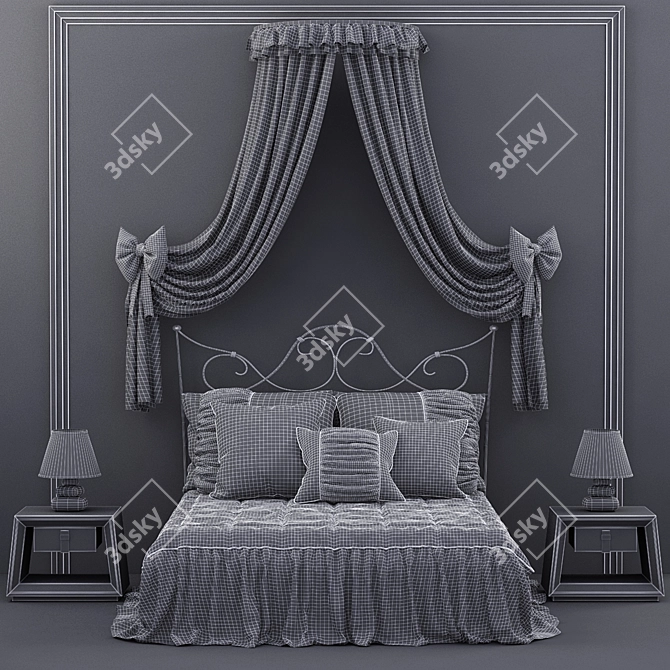 Elegant Dreamland Melville Bed 3D model image 2