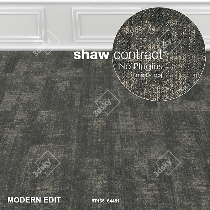 Modern Edit Collection: Shaw Contract Carpet Tiles 3D model image 2