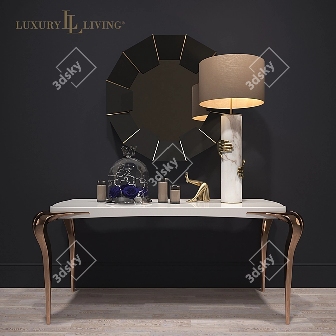 Sleek Contour Console: Luxury Living 3D model image 1