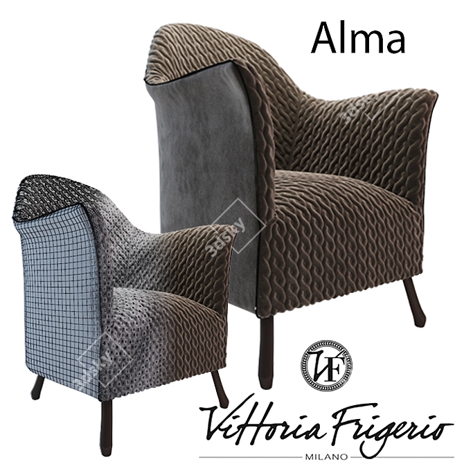 Elegant Vittoria Frigerio-Alma: Timeless Beauty 3D model image 2