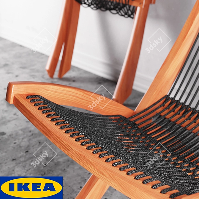 Ikea Brommo Outdoor Chaise Lounge 3D model image 2