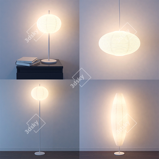 Sleek Light Set for IKEA Sollefteo 3D model image 1