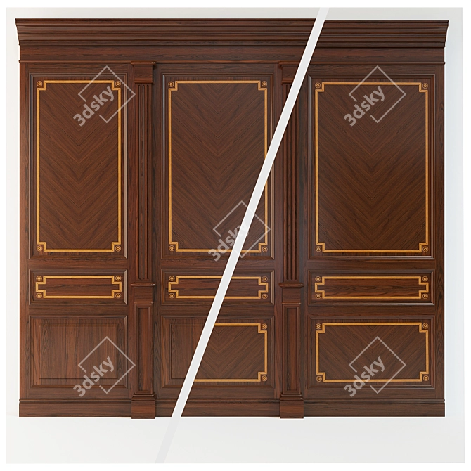 Wood Panels Set 3D model image 1