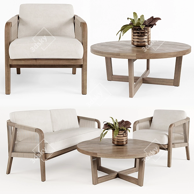 St Joseph Outdoor Furniture Collection 3D model image 1