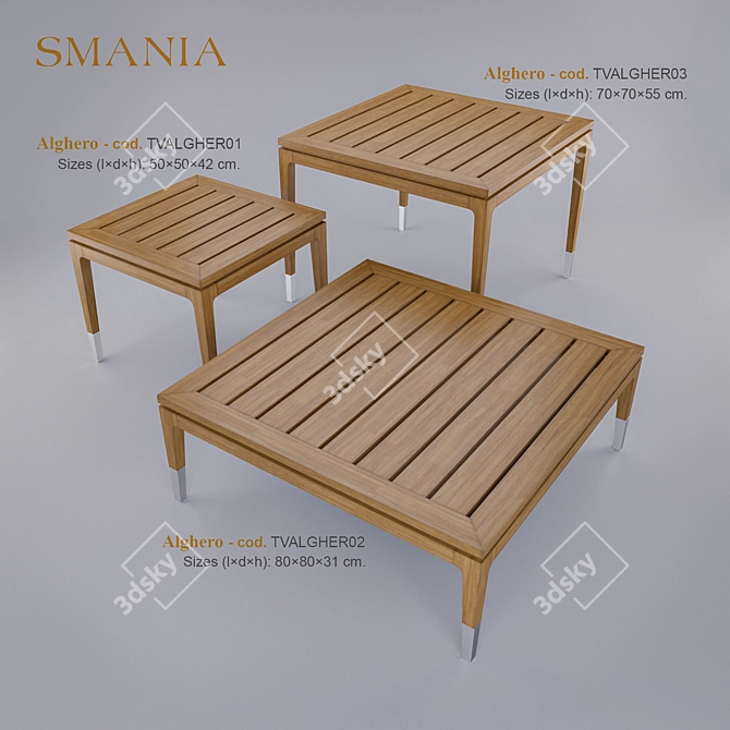 Smania Alghero Tables Collection 3D model image 1