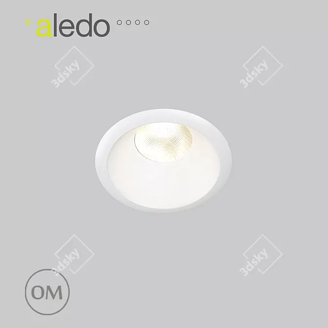 Sleek 6W KLIP Downlight 3D model image 1