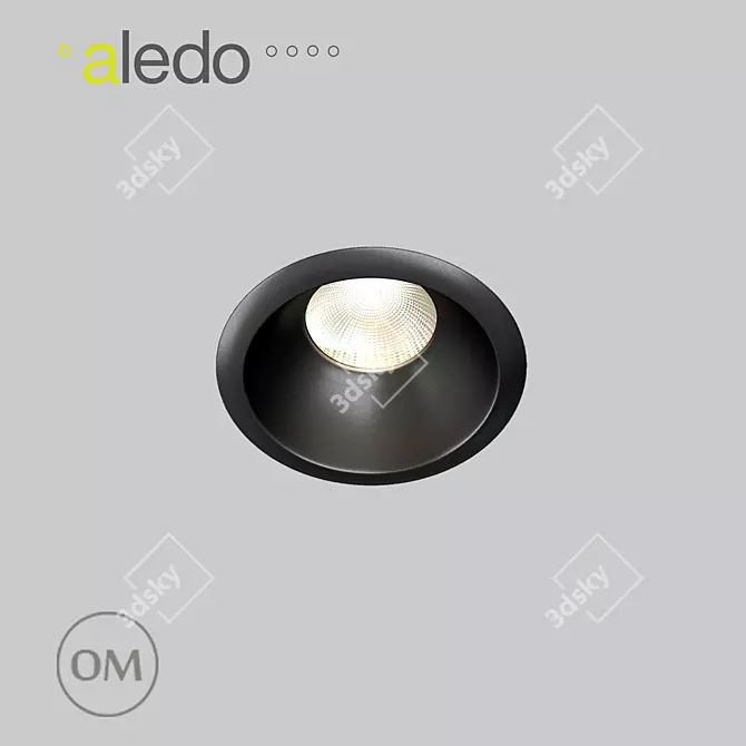 Sleek 6W KLIP Downlight 3D model image 2