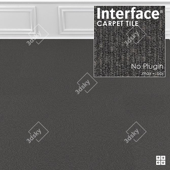 Urban Retreat Two: Versatile Texture Carpet Tiles 3D model image 2