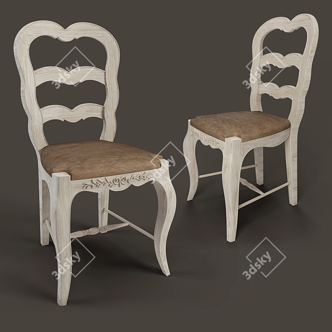  Rustic Romance Corner Chair 3D model image 1