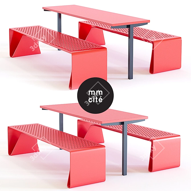 Elegant Outdoor Seating Set: Mmcite/Sinus 3D model image 2