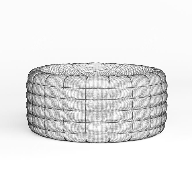 Mesh Ottoman: Unwrapped, 450 Seating Height 3D model image 3