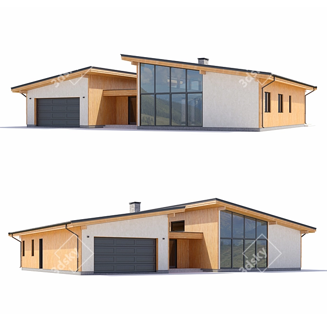 Modern High-Quality House Model 3D model image 2