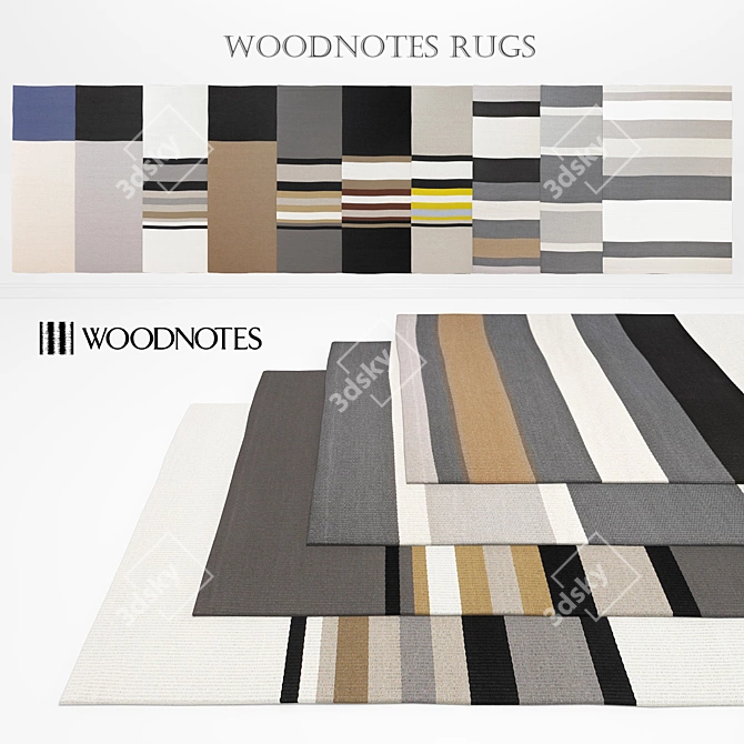 Natural Beauty: Woodnotes Rugs 3D model image 1