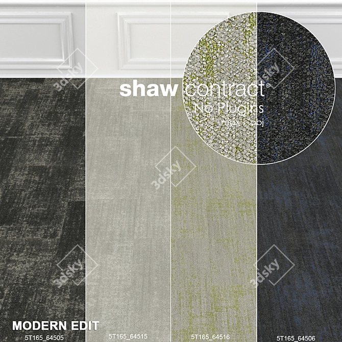 Modern Edit Shaw Contract Carpet 3D model image 1