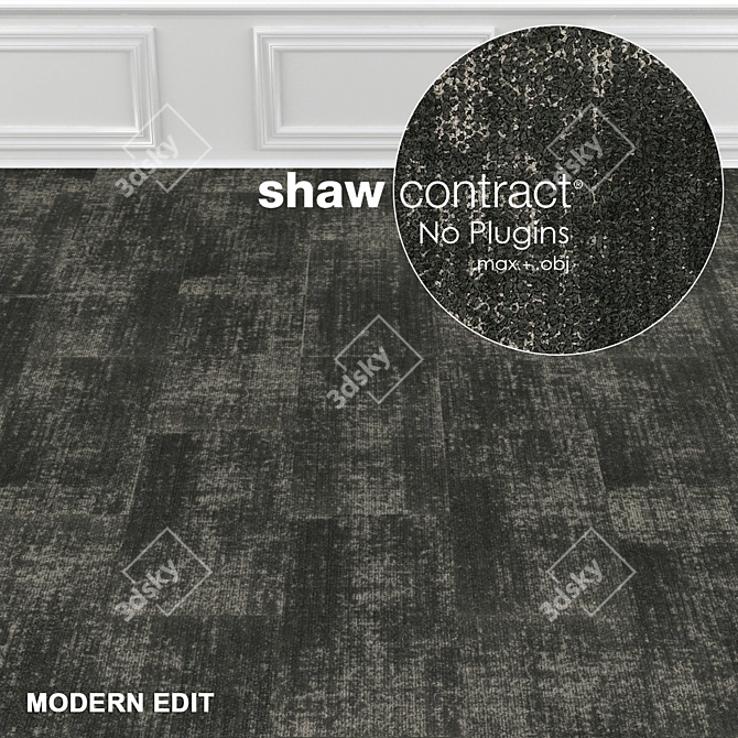 Modern Edit Shaw Contract Carpet 3D model image 2