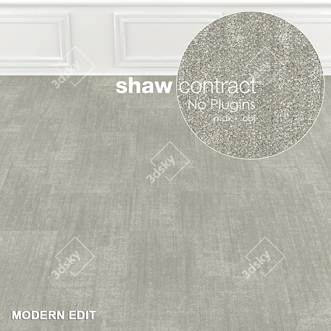 Modern Edit Shaw Contract Carpet 3D model image 3