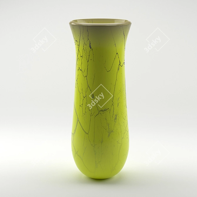 Textured Ceramic Vase 3D model image 1