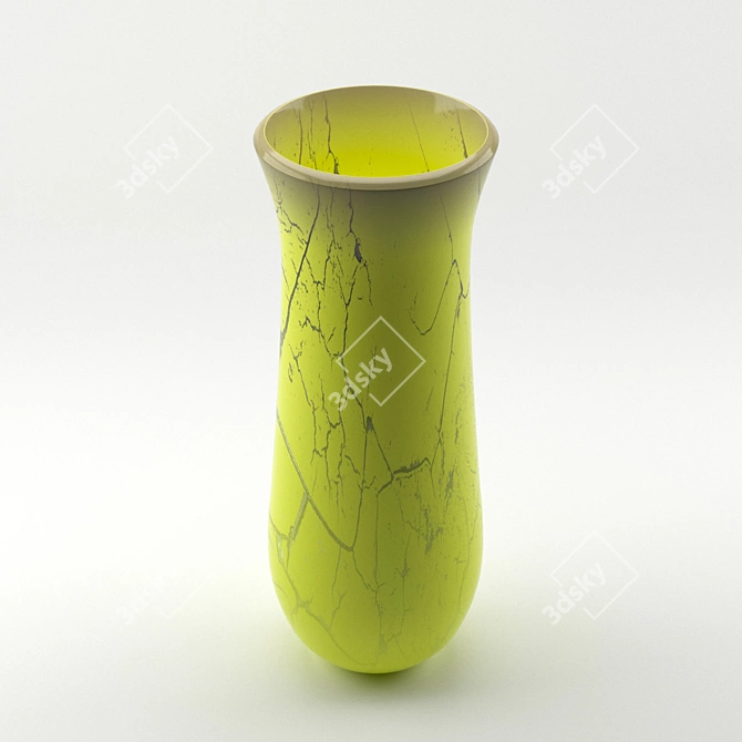 Textured Ceramic Vase 3D model image 2