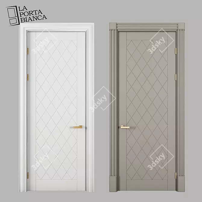 Gabby V Interior Door: Stunning Craftsmanship & Elegant Design 3D model image 1