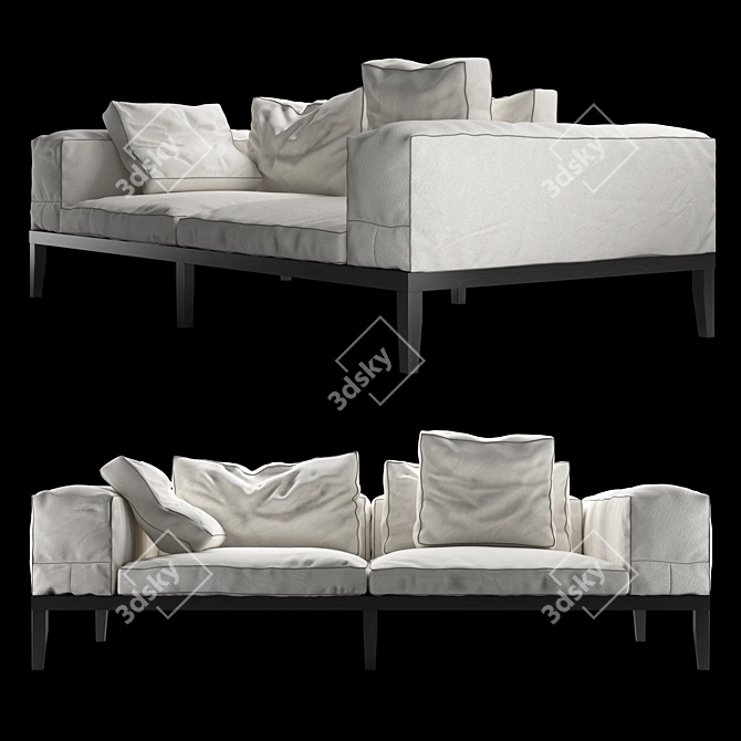 Natural Wood Lifewood Sofa 3D model image 1