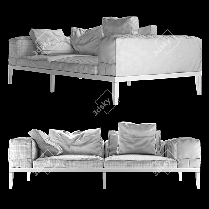 Natural Wood Lifewood Sofa 3D model image 2