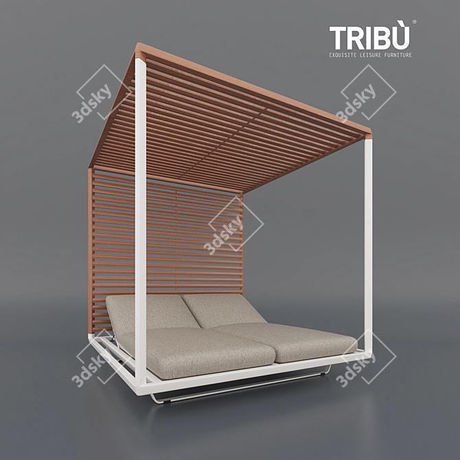 Tribu Pavilion Daybed: Stylish Outdoor Relaxation 3D model image 1